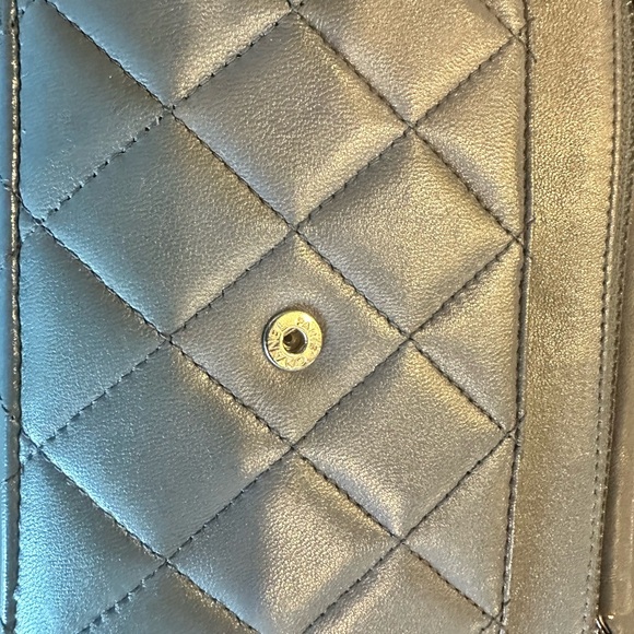 CHANEL iridescent blue wallet on chain silver hardware flap bag - Picture 4 of 15